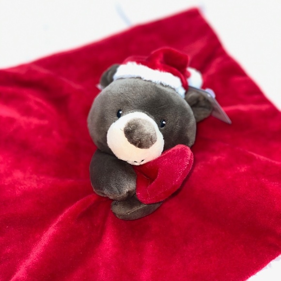 GUND Merry Christmas Santa Bear Lovey Baby Blanket Gift Soft Plush Toy NWT - Picture 2 of 9